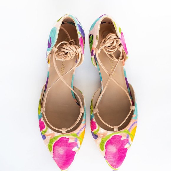 Stuart Weitzman Silk Flats- Size 8.5 - Picture 2 of 8